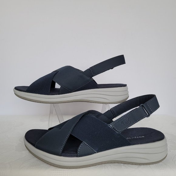 EASY SPIRIT Daimiel3 Textile Sandals- Navy color- Women's Size 9M - Picture 5 of 11